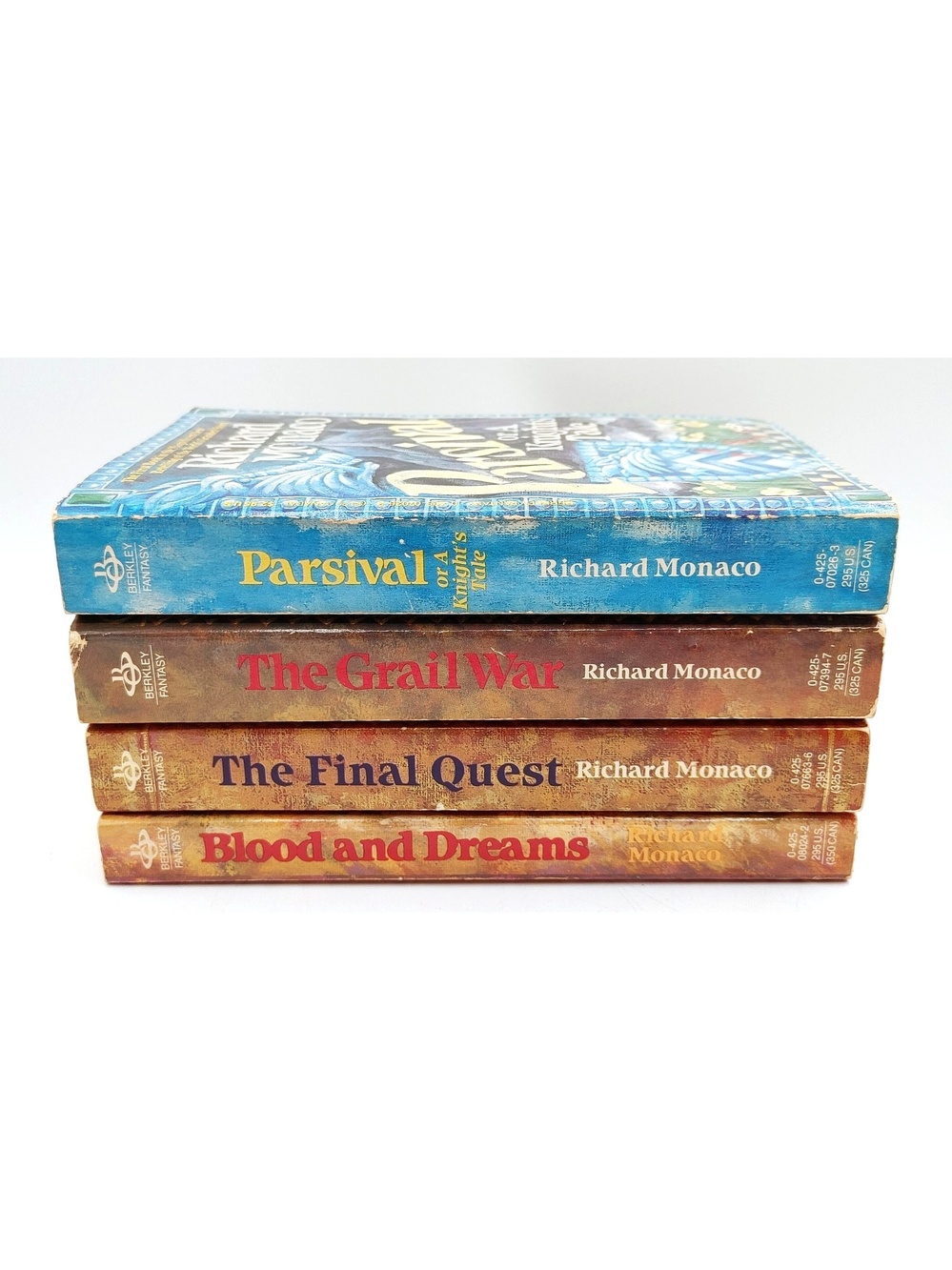 Richard Monaco Saga of Parsival Vintage Fantasy Paperbacks Books #1-4